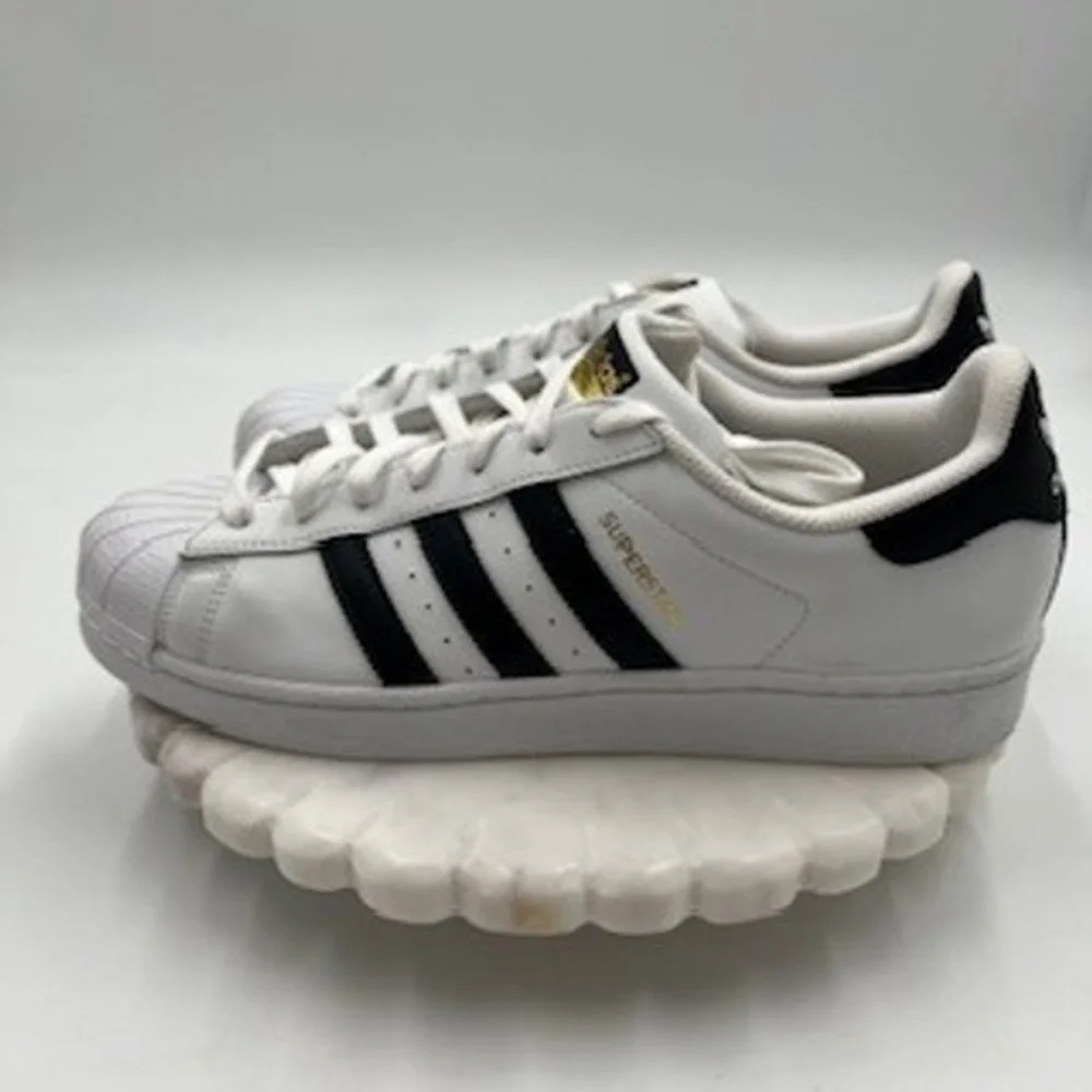 Adidas Superstar White Black Gold Shell Toe Low Top Sneakers Mens 11 Shoes